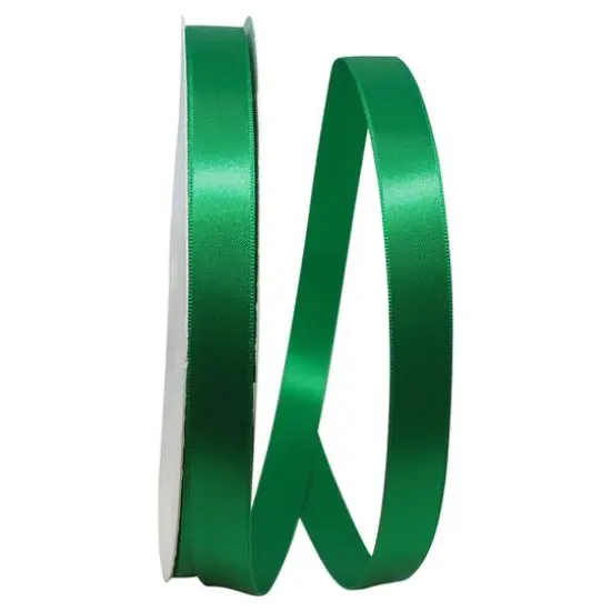 JAM Paper 5/8" x 100yd. Double Face Satin Allure Ribbon Emerald {1}