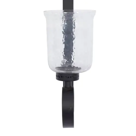 Black Iron Traditional Candle Wall Sconce, 31" x 9" x 7" {5}