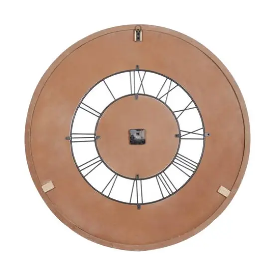 White Wood Farmhouse Wall Clock, 32" x 32" x 2" {7}