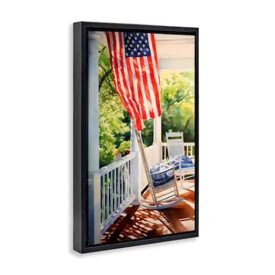 Stupell Industries Vintage American Porch Floater Framed Art Black {4}