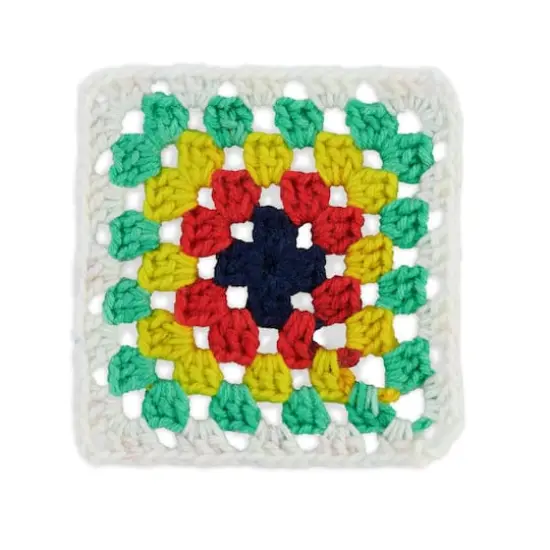 Red Heart&reg; All in One&trade; Granny Square&trade; Yarn White - Green Scream {4}