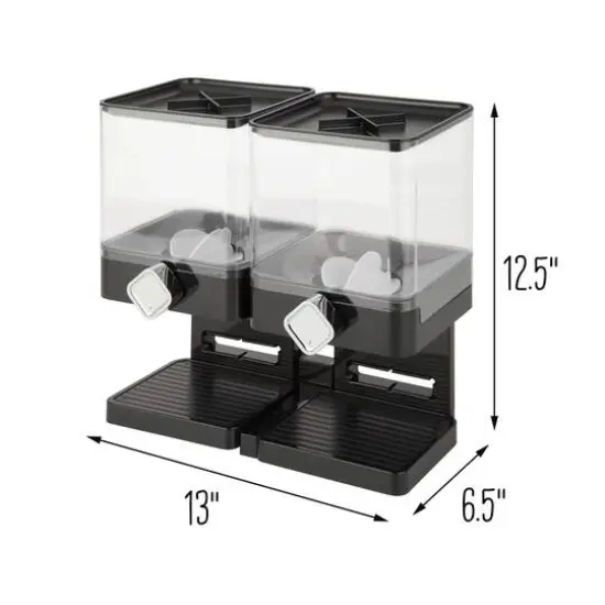Honey Can Do Black Compact Double Cereal Dispenser {5}