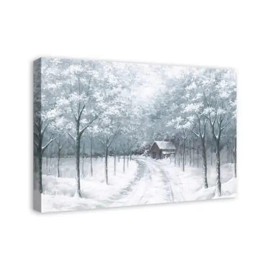 Winter Forest Path II Canvas Wall Art {3}