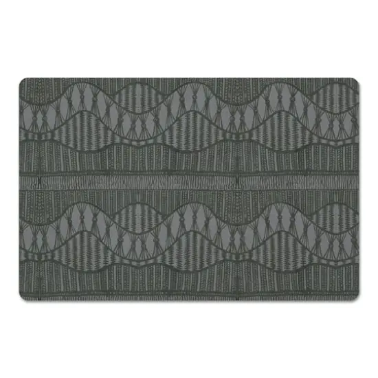 Lace Pattern Floor Mat Charcoal {1}