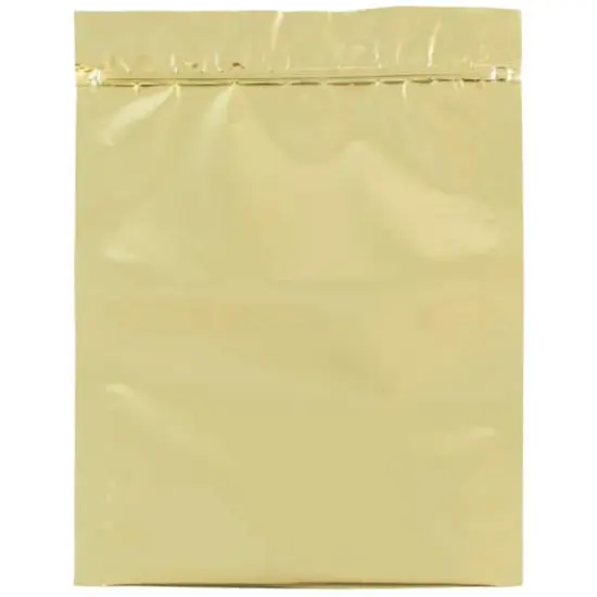 JAM Paper 5.5" x 7.5" Gold Foil Zip Lock Closure Envelopes, 25ct. {1}
