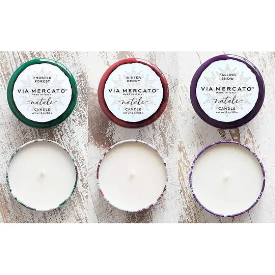 European Soaps Natale Round Jar Candle Winter Berries {6}