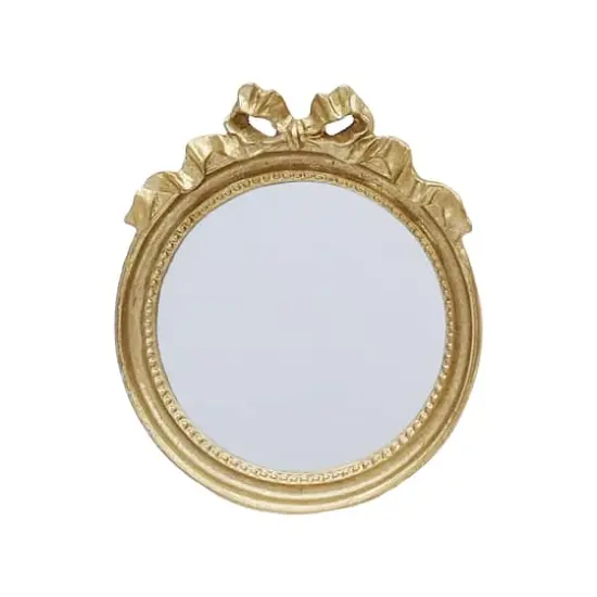 5" Gold Bow Round Tabletop Mirror by Ashland&reg; {1}