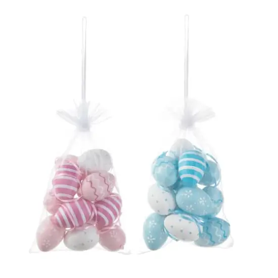 Glitzhome&reg; Blue & Pink Easter Plastic Eggs, 24ct. {1}