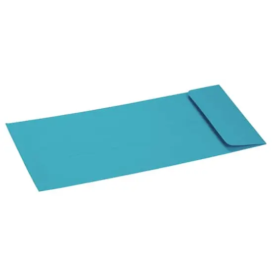 JAM Paper 4.75" x 11" Policy Business Colored Envelopes, 50ct. Blue {5}