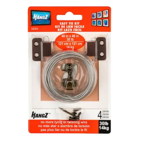HangZ&trade; 30lb. Easy Tie 2 Hole D Ring Kit  {1}