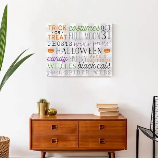 Halloween Words 16" x 20" Canvas Wall Art {5}
