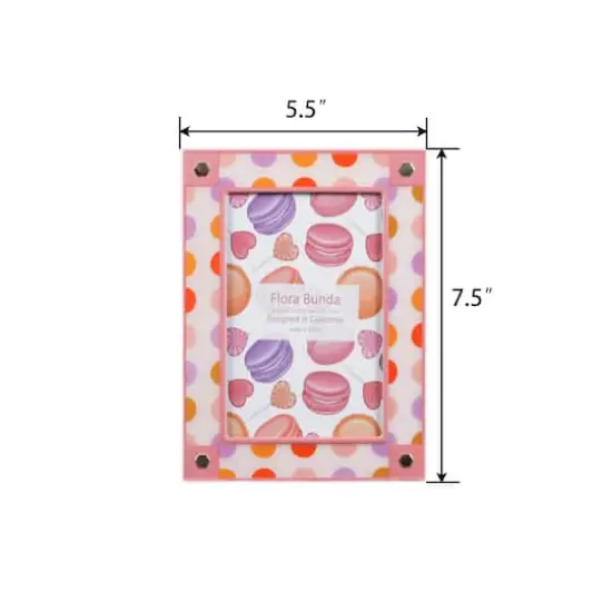 Flora Bunda 4" x 6" Polka Dot Aluminum Picture Frame {4}