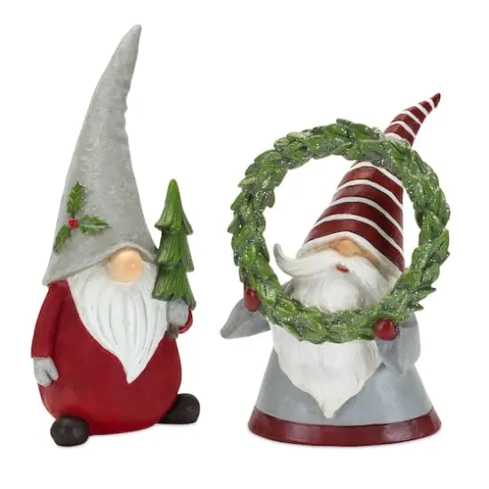 Holiday Gnome Figurine Set, 8" & 10.75" {1}