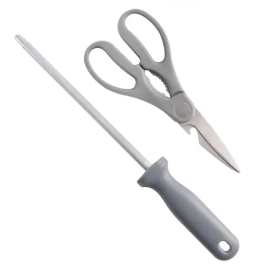 Spice by Tia Mowry Savory Saffron Gray 14 Piece Cutlery Set {4}