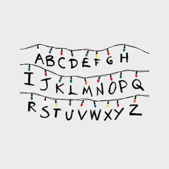 RoomMates Netflix Stranger Things Christmas Lights Peel and Stick Giant Wall Decals w/Alphabet {1}