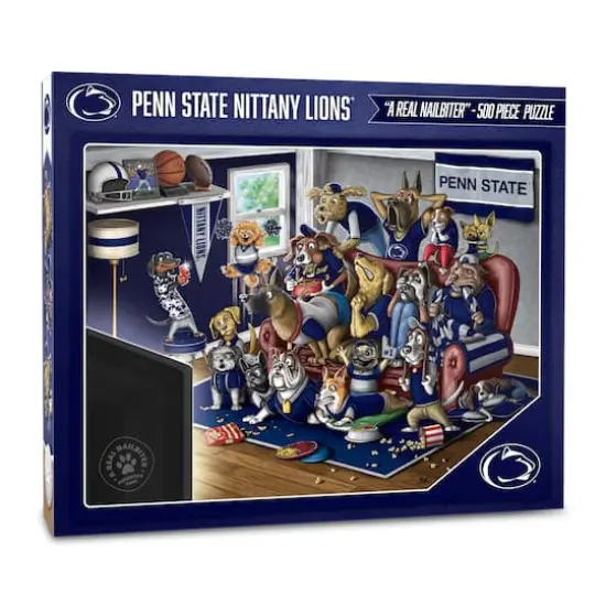 College Football Purebred Fans A Real Nailbiter 500 Piece Puzzle Penn State Nittany Lions {1}
