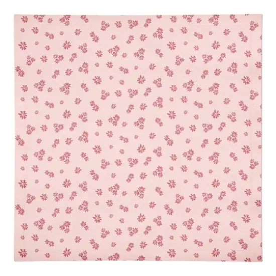 Daisy Pattern Cotton Twill Napkin Pink {1}