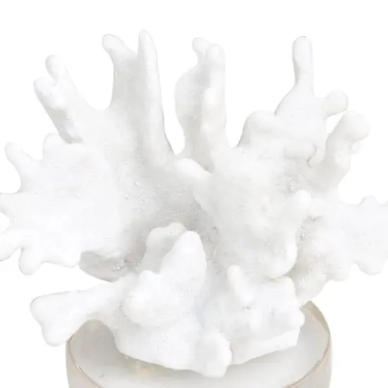 6" White Textured Coral Sculpture {4}
