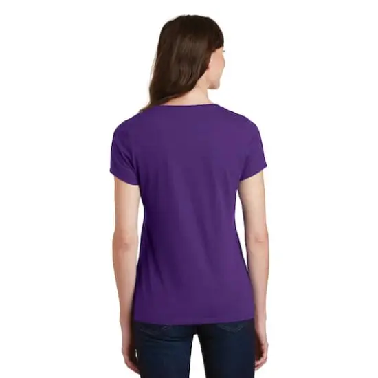 Port & Company&reg; Fan Favorite&trade; Ladies V-Neck T-Shirt Team Purple {5}