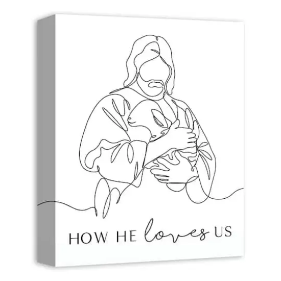 How He Loves Us 1 11" x 14" Canvas Wall Art {3}