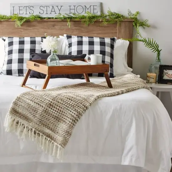 DII&reg; Natural Tone Diagonal Stripe Acrylic Throw {6}