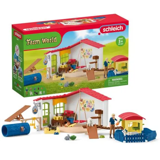 Schleich Farm World Pet Hotel Animal Playset {9}