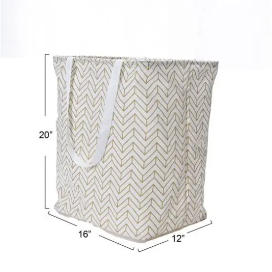 Household Essentials Krush Rectangular Laundry Bag with Handles (Brown) {5}