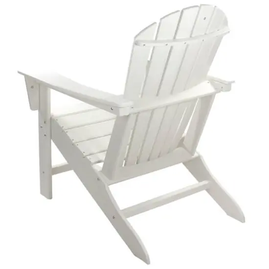 White All Weather Recycled Plastic Outdoor Adirondack Chair {7}