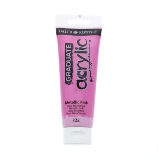 Daler-Rowney&reg; Graduate Acrylic Paint, 120mL 722 Metallic Pink {1}