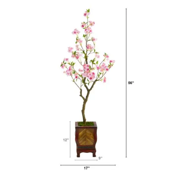 4.5ft. Cherry Blossom Tree in Decorative Planter {3}