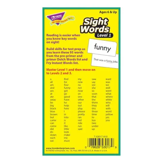 Trend Enterprises&reg; Sight Words Level 1 Skill Drill Flash Cards {6}