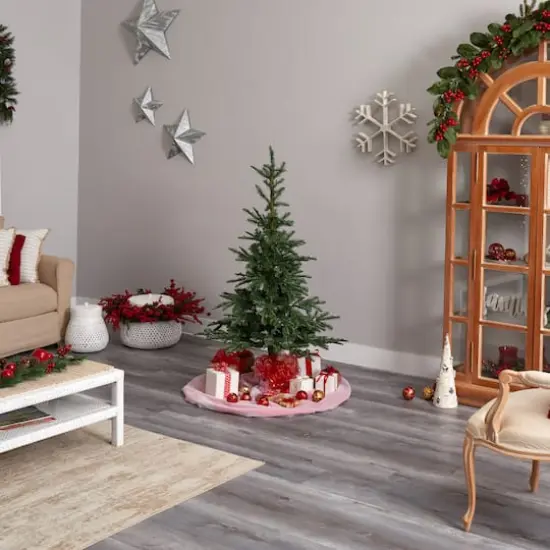 5ft. Pre-Lit Layered Washington Spruce Artificial Christmas Tree, Clear Lights {11}