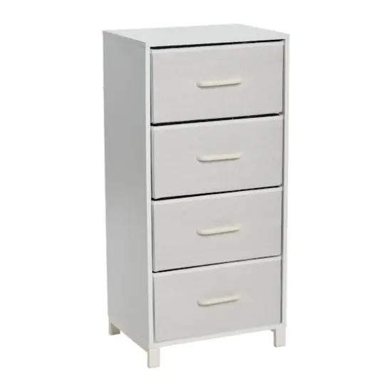 Household Essentials 33" 4-Drawer Dresser White {1}