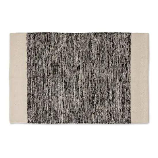 DII&reg; Black Variegated Border Hand-Loomed Rug, 2ft. x 3ft. {1}