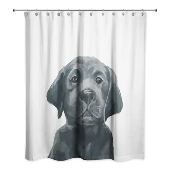 Black Lab Puppy 71" x 74" Shower Curtain {3}
