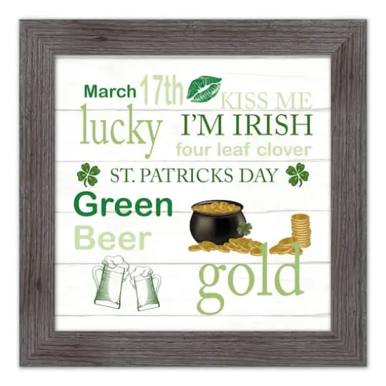 St Patrick Things Framed Print 2 16" x 16" Western Gray Framed Print {1}