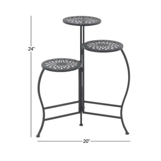 2ft. Black Metal Traditional Plantstand {9}