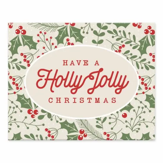 Holly Jolly Christmas Tabletop Canvas {1}