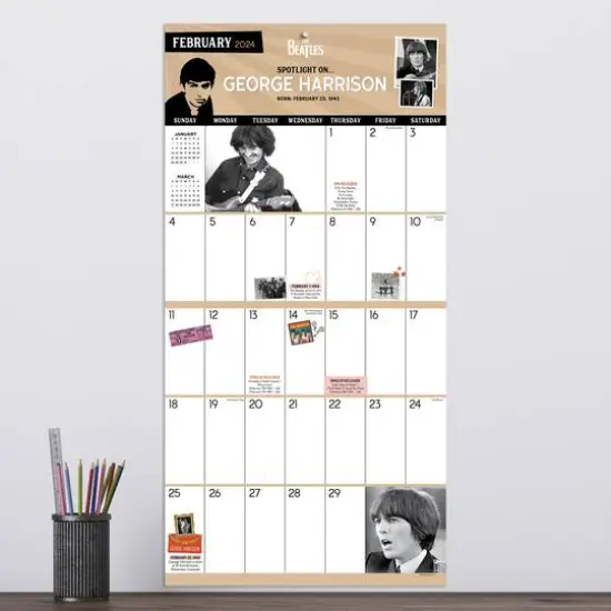 TF Publishing 2024 The Beatles: A Day in the Life Wall Calendar {5}