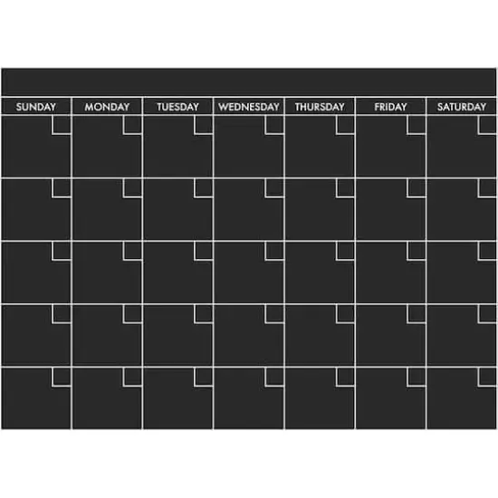RoomMates Chalk Calendar Peel & Stick Giant Wall Decal {1}