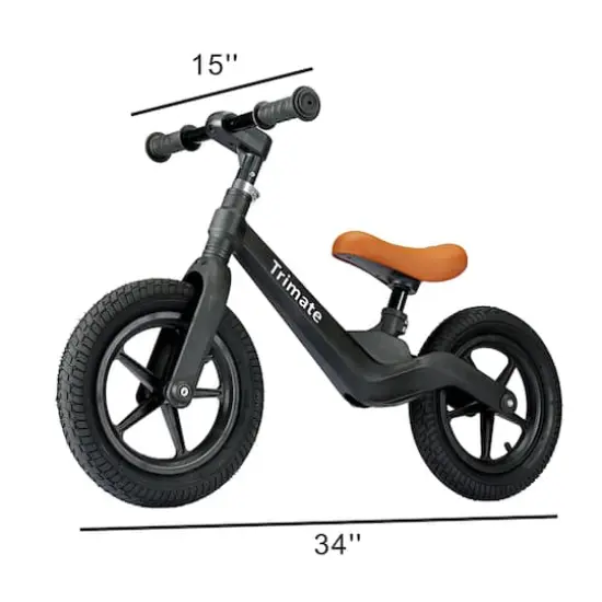 Trimate Black 2 Wheel Balance Bike {4}