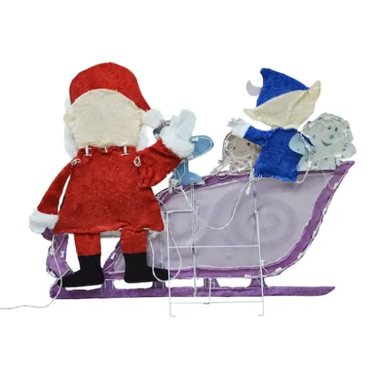 Rudolph the Red-Nosed Reindeer & the Island of Misfit Toys 42" Santa & Sleigh 2D Pre-Lit Yard Art {5}