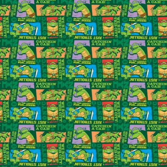 Nickelodeon Teenage Muntant Ninja Turtles New York Cotton Fabric {3}
