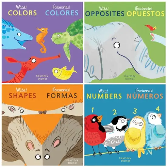 Child's Play Wild! Concepts Bilingual Board Books, Set of 4 {1}