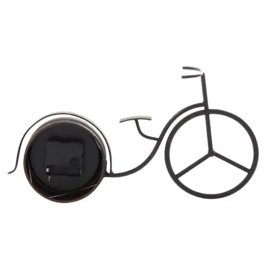 15" Black Metal Farmhouse Bicycle Clock {5}