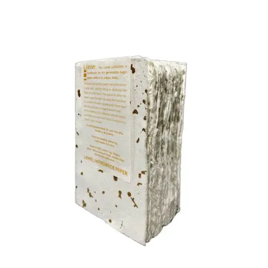 Lama Li Liasse Speckled Gold Soft-Cover Handmade Book {4}