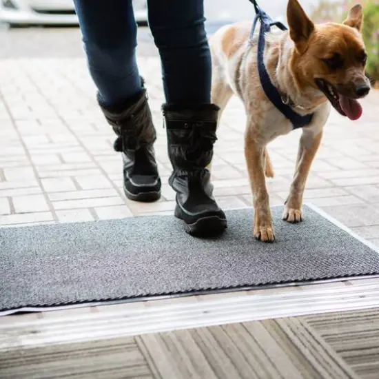 DII&reg; Gray & Black Walk Off Utility Runner Doormat, 24" x 36" {5}