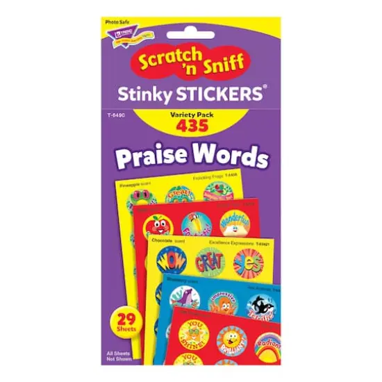 Trend Enterprises&reg; Praise Words Stinky Stickers&reg; 2 Packs of 435 {4}