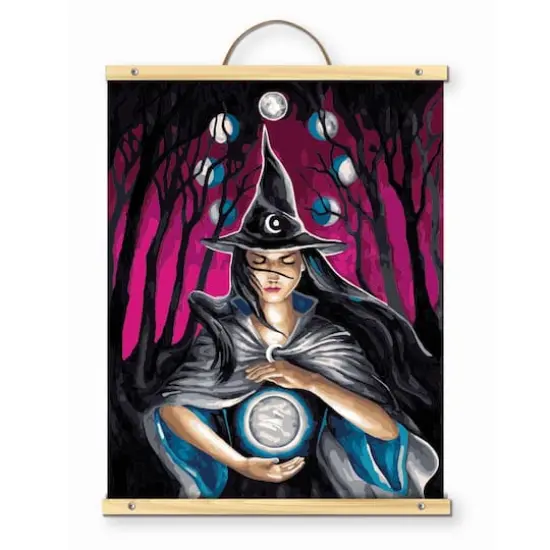 16" x 20" Celestial Witch Paint-by-Number Kit with Wood Display Hanger by Artist's Loft&reg; {1}