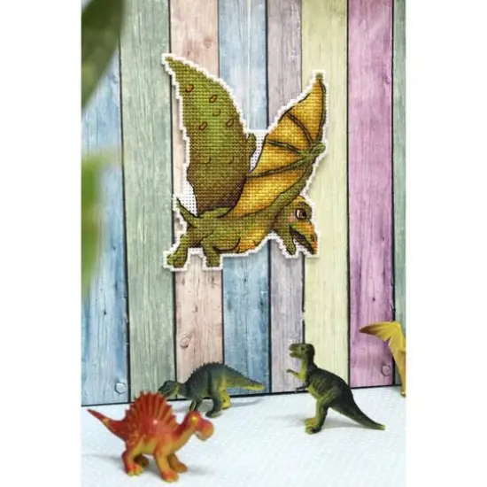 MP Studia Dinosaurs - Pterodactyl Plastic Canvas Counted Cross Stitch Kit {6}